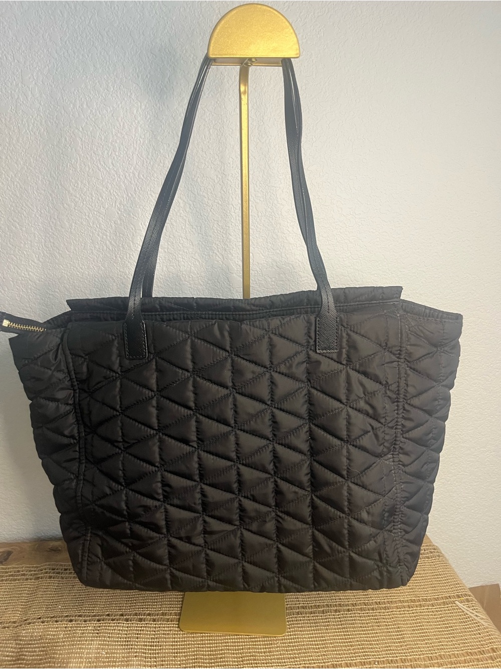 Kate Spade Quilted Nylon Tote Bag Work Travel Like New) with dust bag